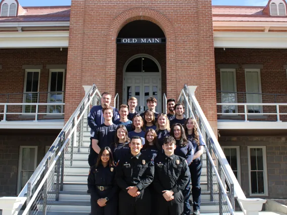 Our current Leadership in front of Old Main